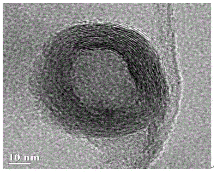 High nitrogen-doped graphene and fullerene-like molybdenum selenide hollow sphere nanocomposite material and preparation method thereof