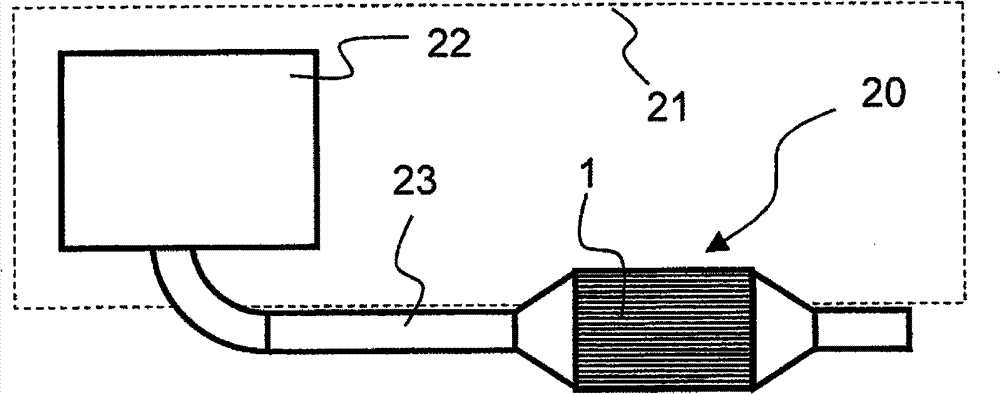 Honeycombed body with a connection free area