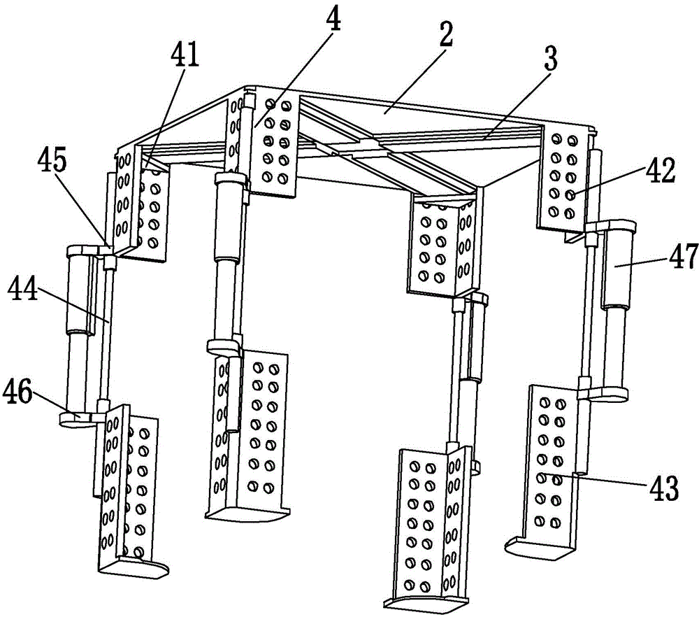 Three degree-of-freedom self-stabilizing box body grab bucket based on parallel mechanism