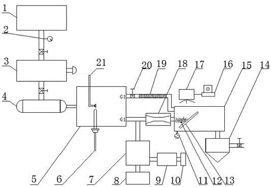 Gas-solid two-phase erosion wear testing device