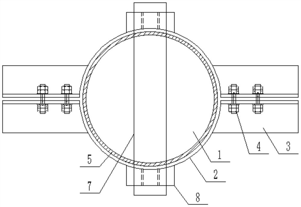 Hoop bracket bearing structure capable of being recycled