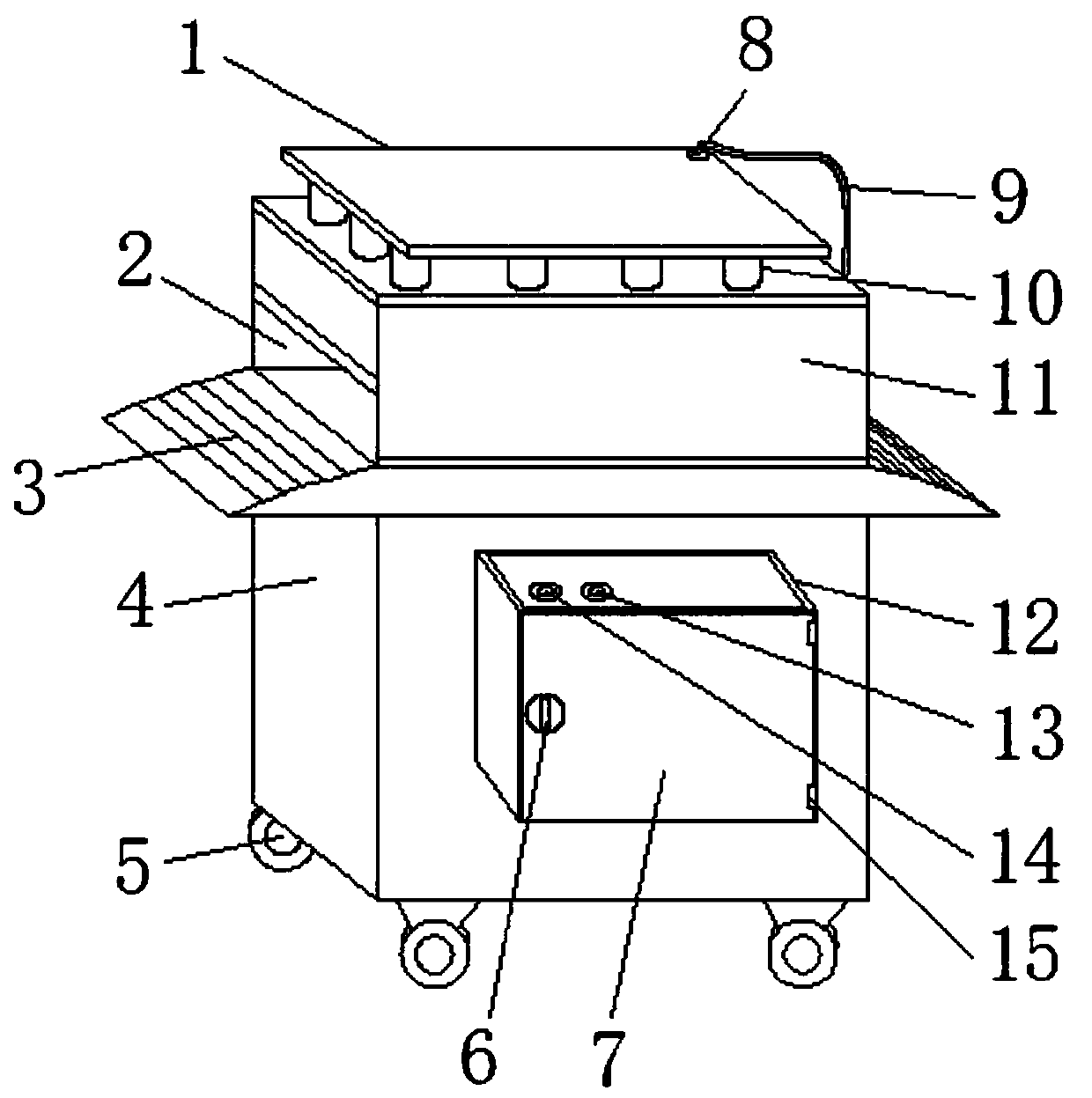 Punching machine tool with leveling function