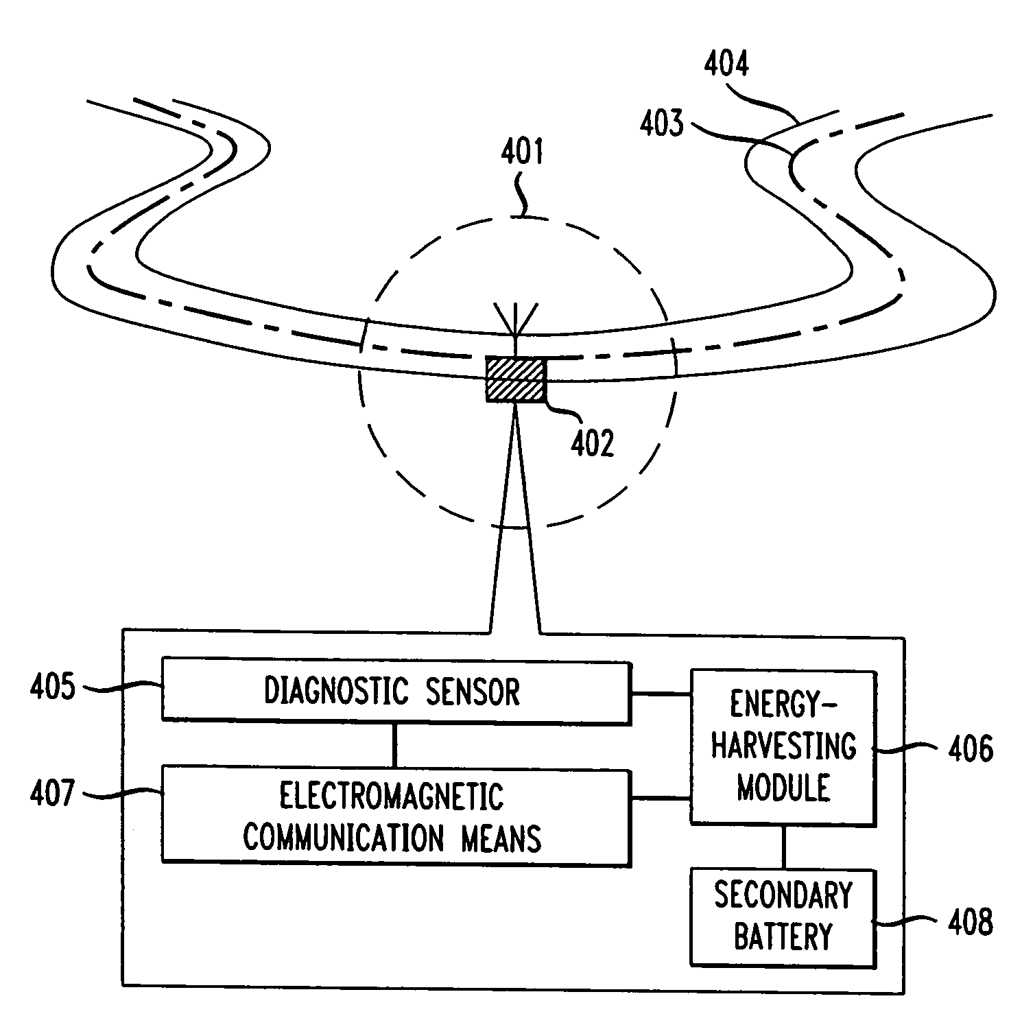 Method and apparatus for monitoring a material medium