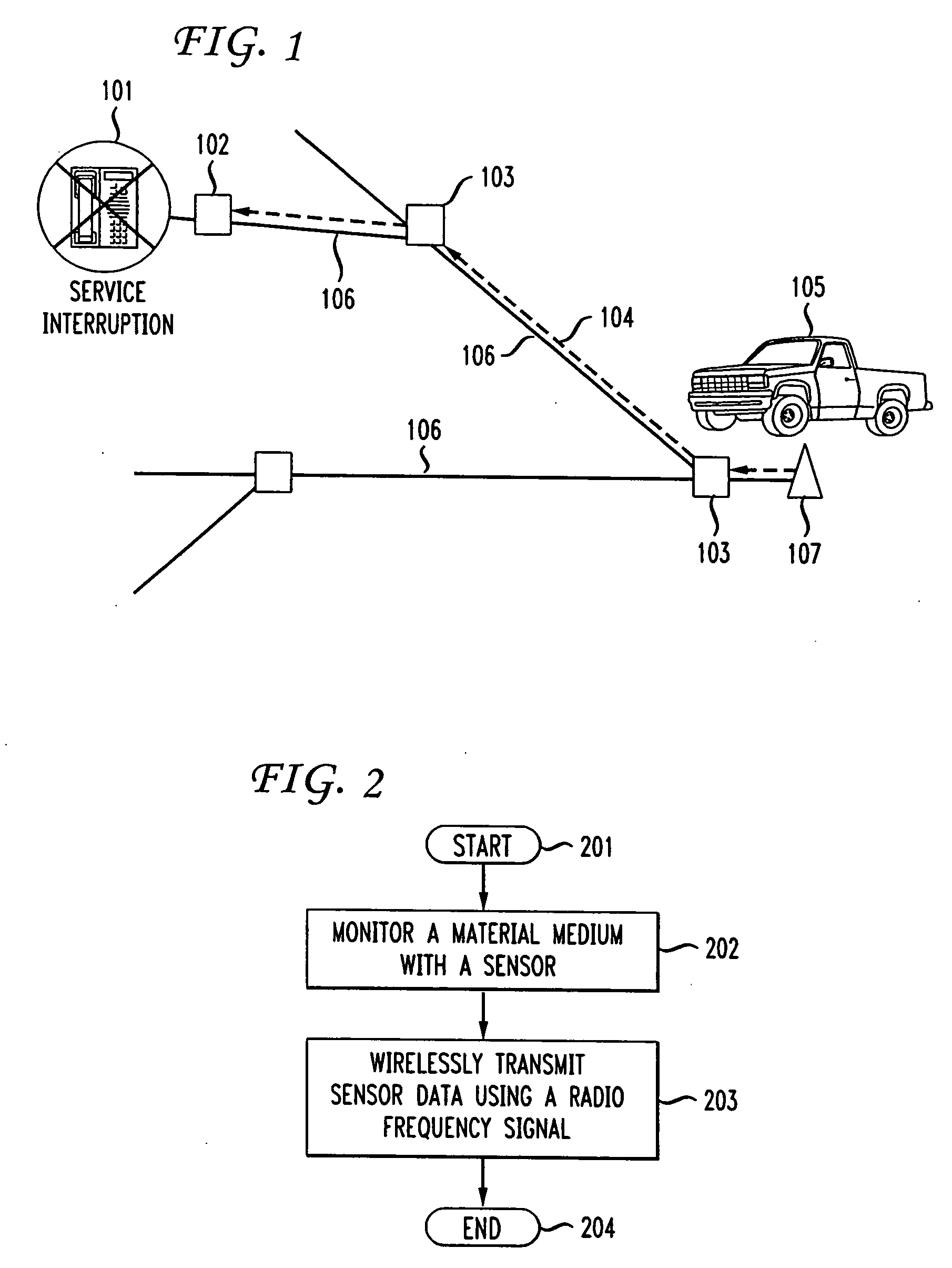 Method and apparatus for monitoring a material medium