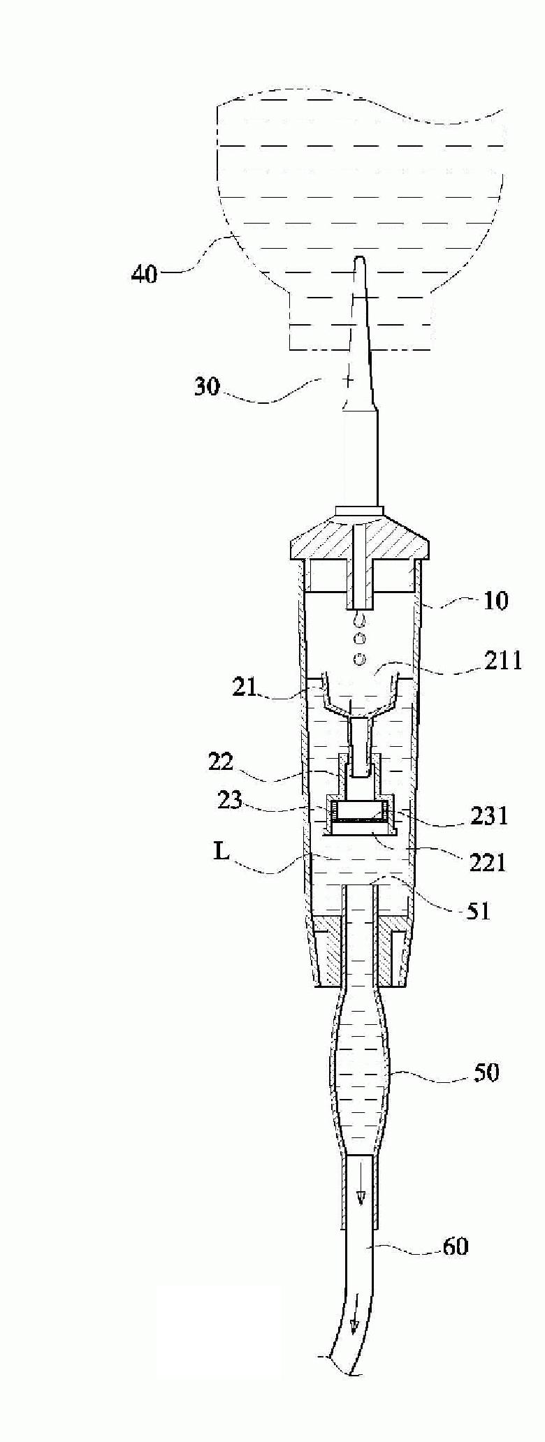 Improvement of safe drip transfusion control device