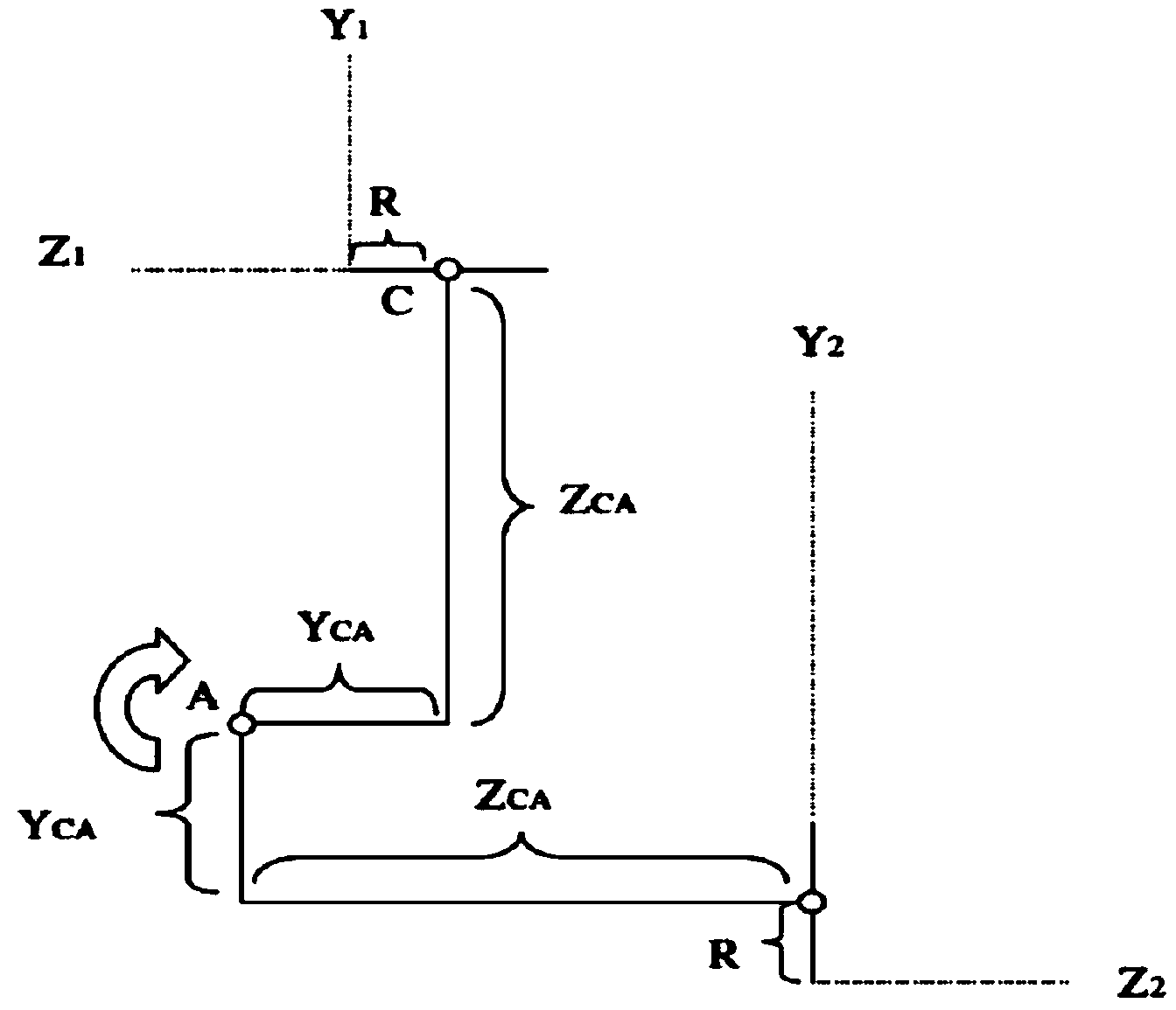 Cutter point control method for rotating tool of double-rotating-work-table five-shaft machine tool