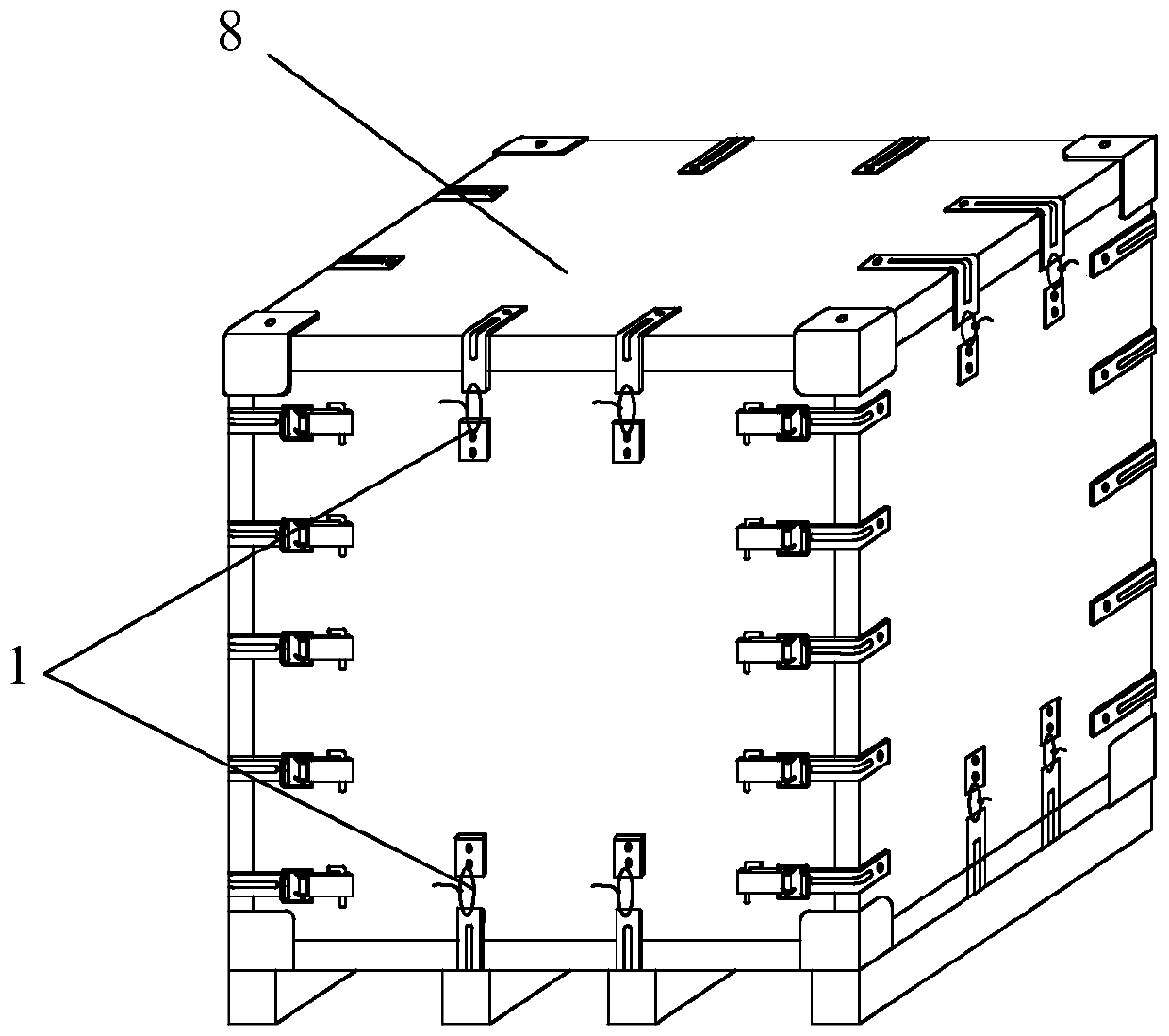 Turnover box based on corner lock fastening