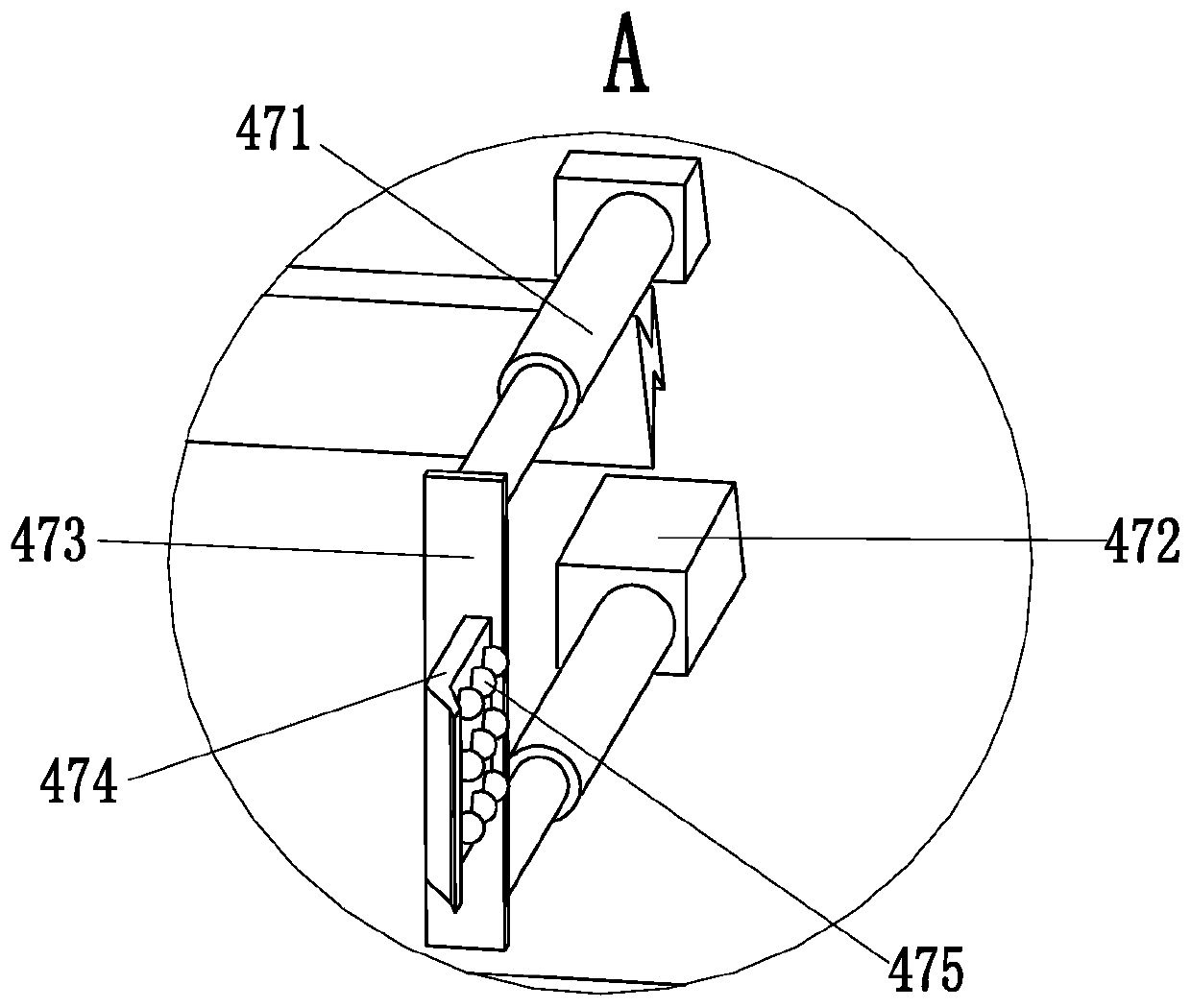 A power cable reel automatic processing and detection frame