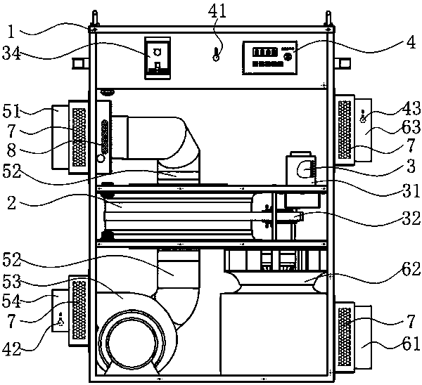 Dehumidification control method of rotary dehumidifier and rotary dehumidifier