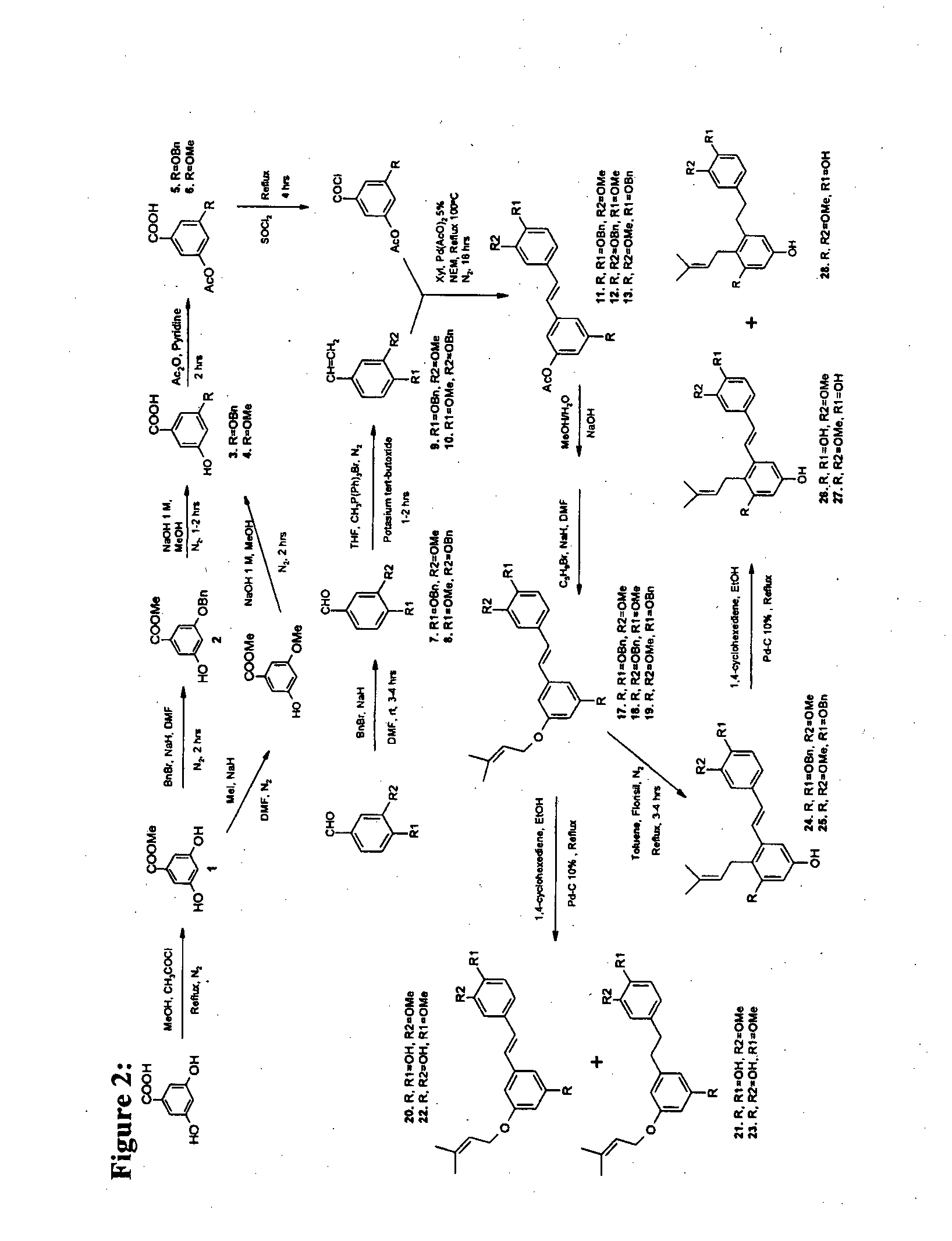 Prenylated hydroxystilbenes