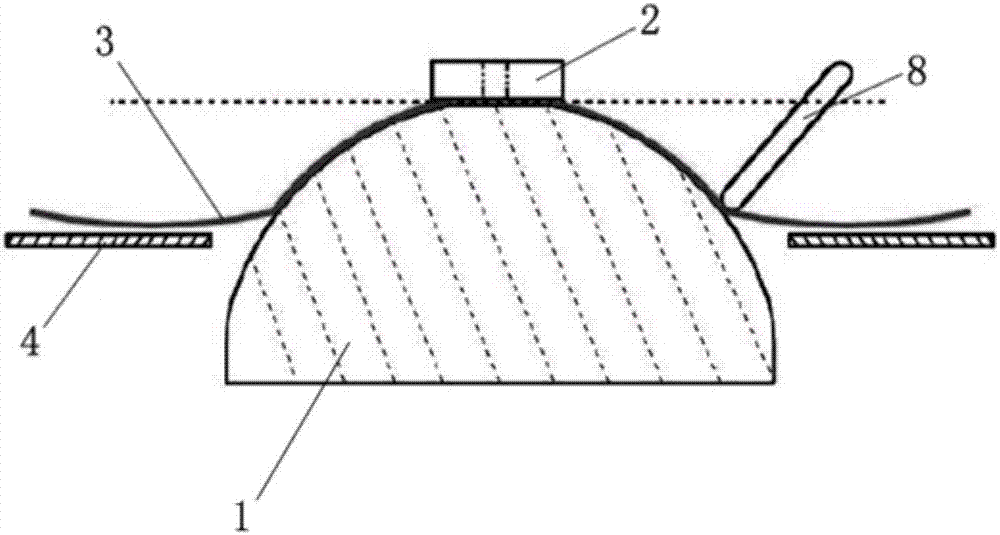 Auxiliary spinning forming tool for thin-wall aluminum alloy end socket baffle and forming process of auxiliary spinning forming tool