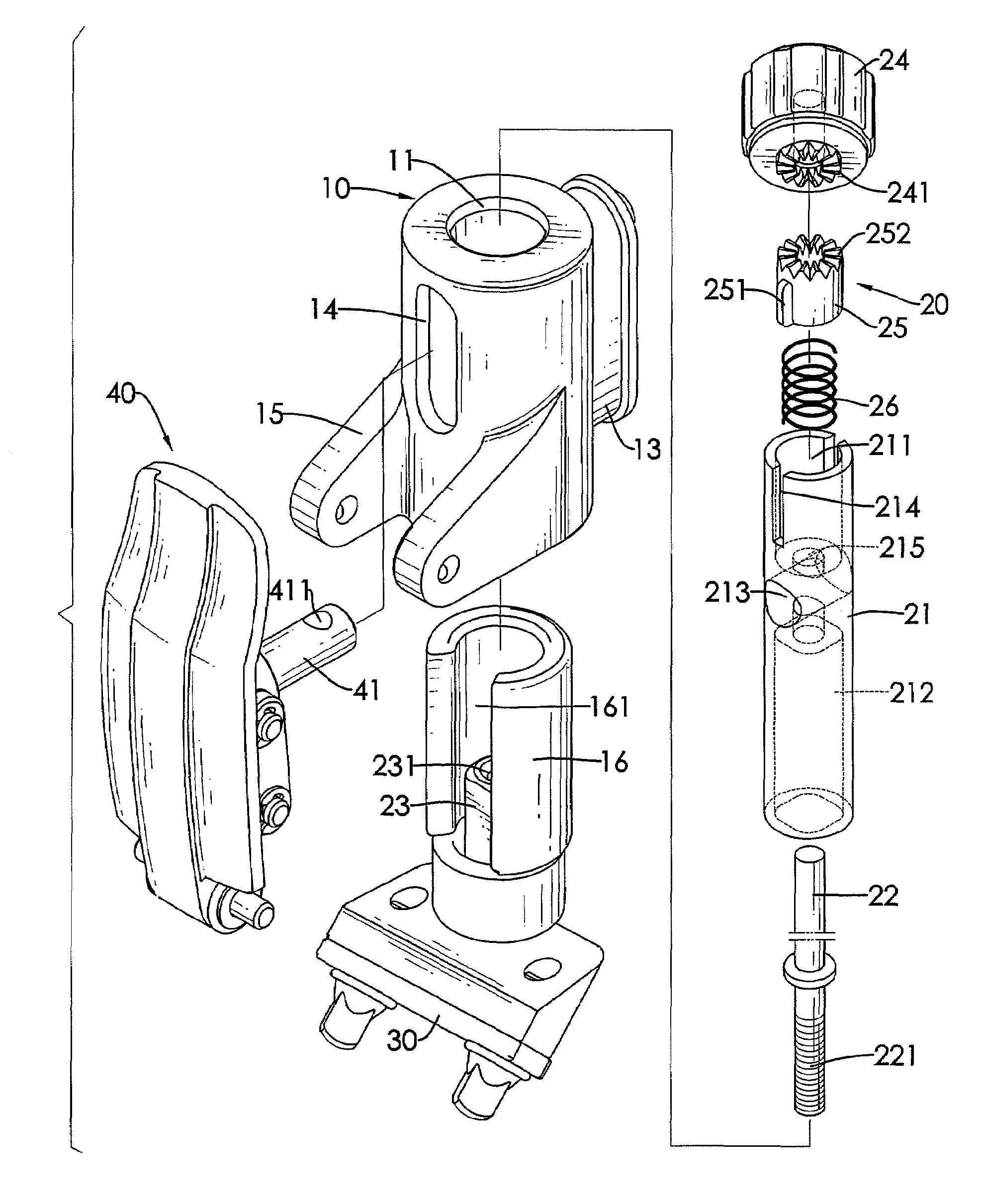 Snare-adjusting device for a snare drum