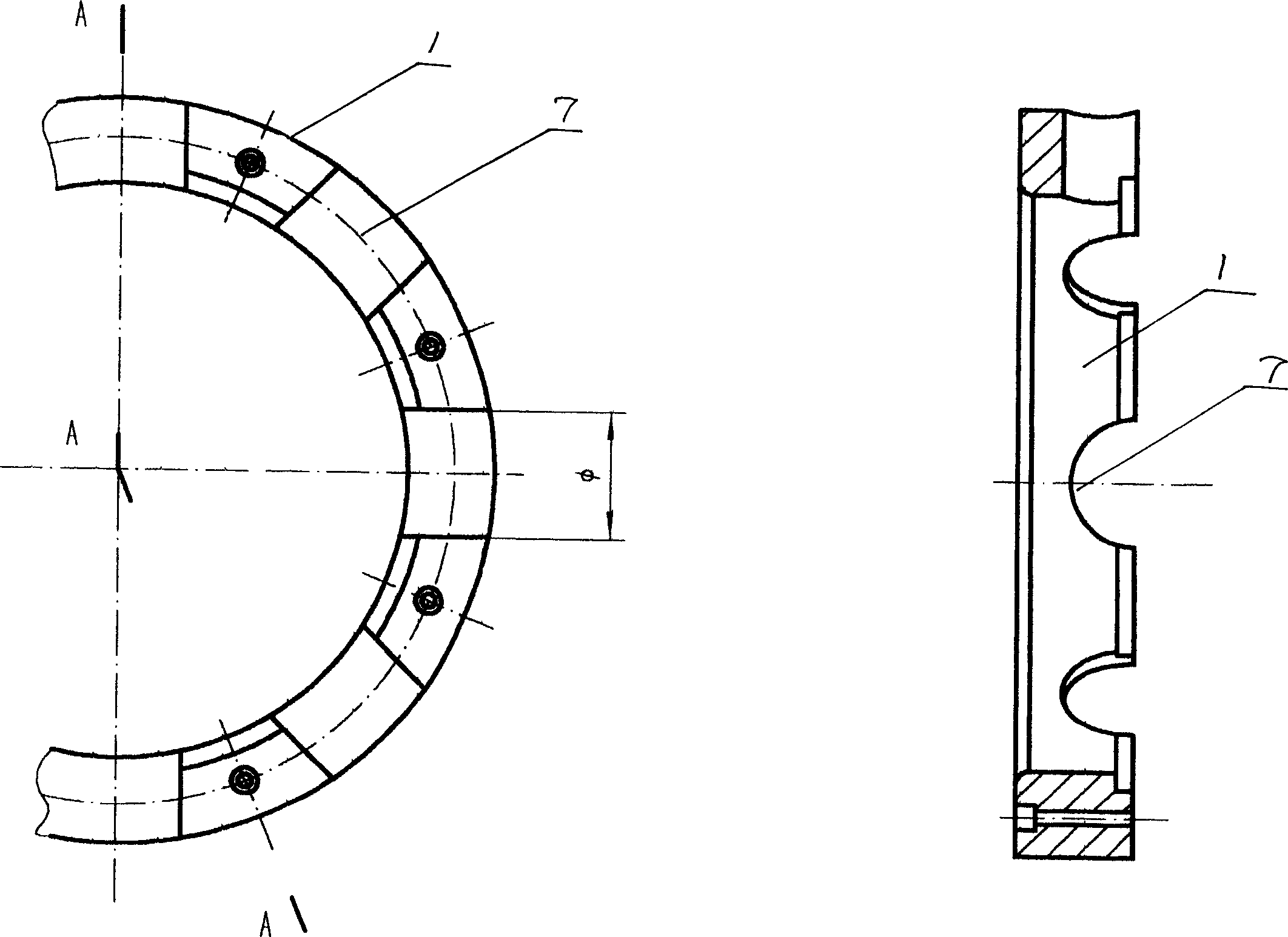 Processing method of deep trough ball bearig ball sbaped pocket hole cage