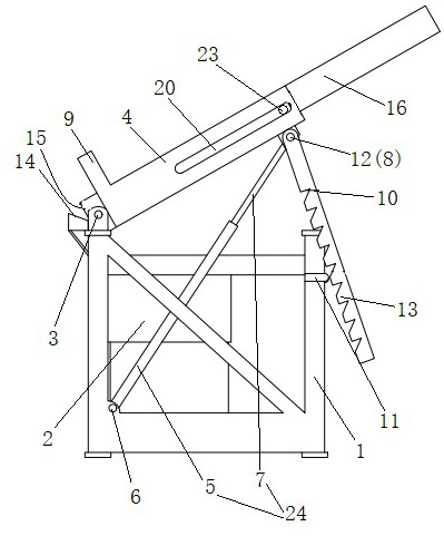 Turning device for precast slab of concrete box culvert