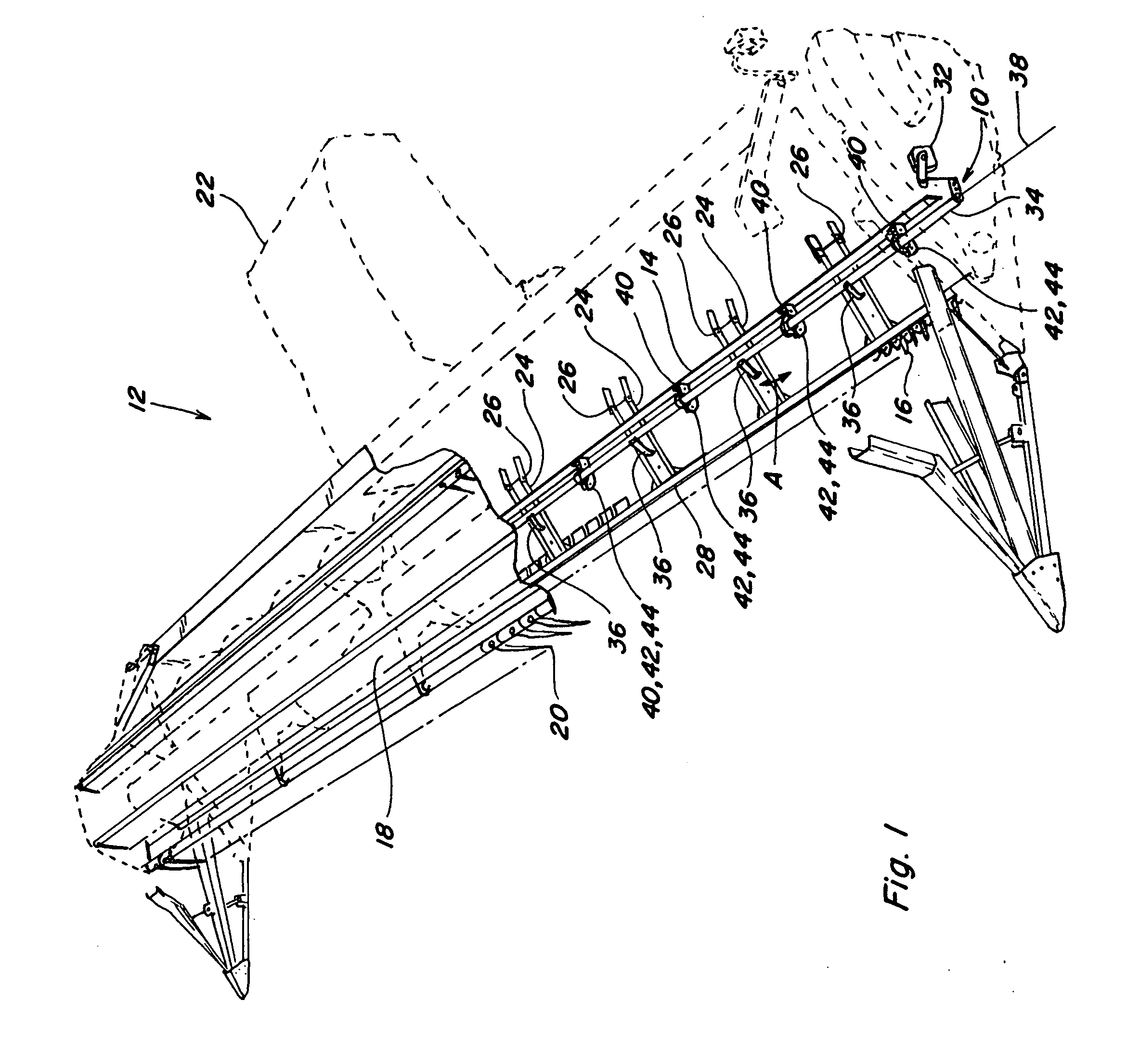 Header height sensor apparatus for a header of an agricultural harvester