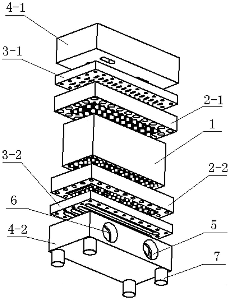 Honeycomb type heat exchanger adopting multiple times of diffluence and confluence