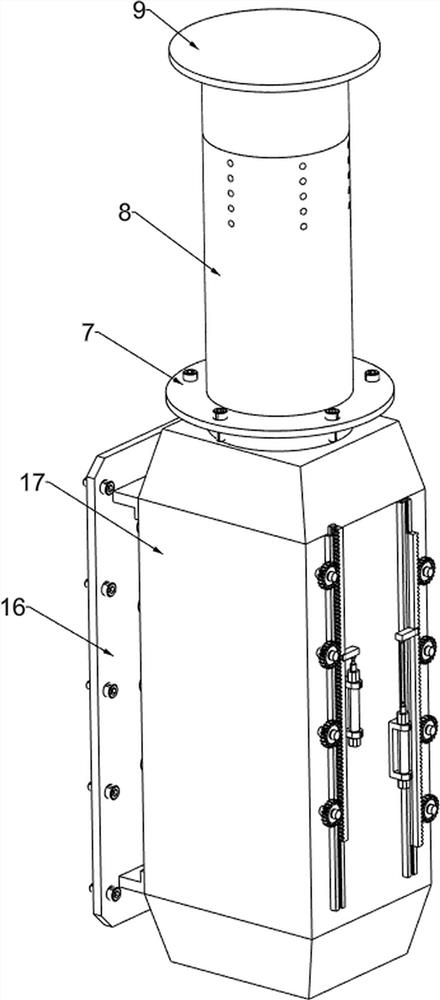 Anti-blocking waste gas monitoring device in rainy and snowy weather