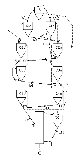 Powdery material suspension type heat exchanger device and powdery material heat exchanger system