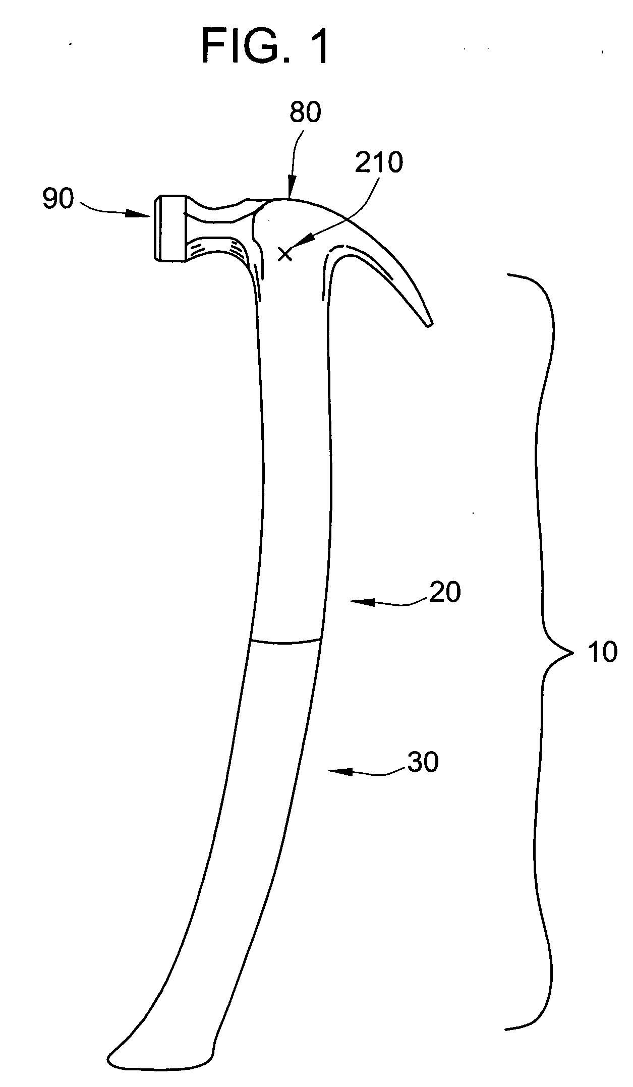 Striking tool with weight forward head