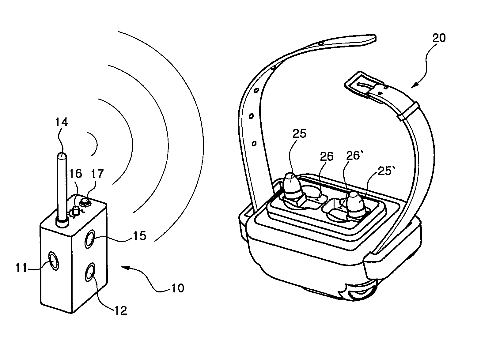 Animal training device having pair of collapsible electrodes and electronic whistle and method of controlling the same