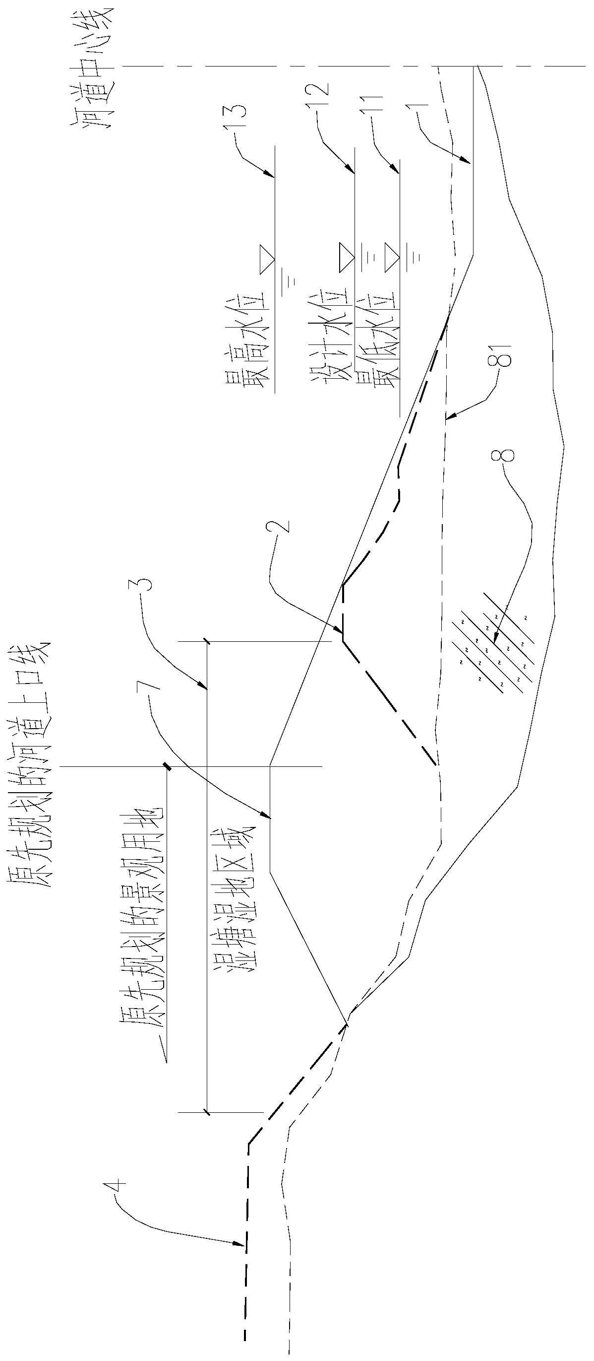 Method for building city watercourse regulation and storage waterlogging prevention system