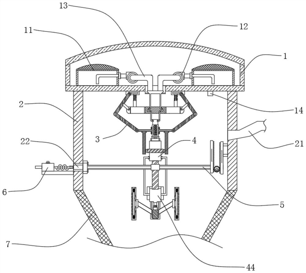 Lithium battery recycling and crushing protection device generating protective gas through reaction