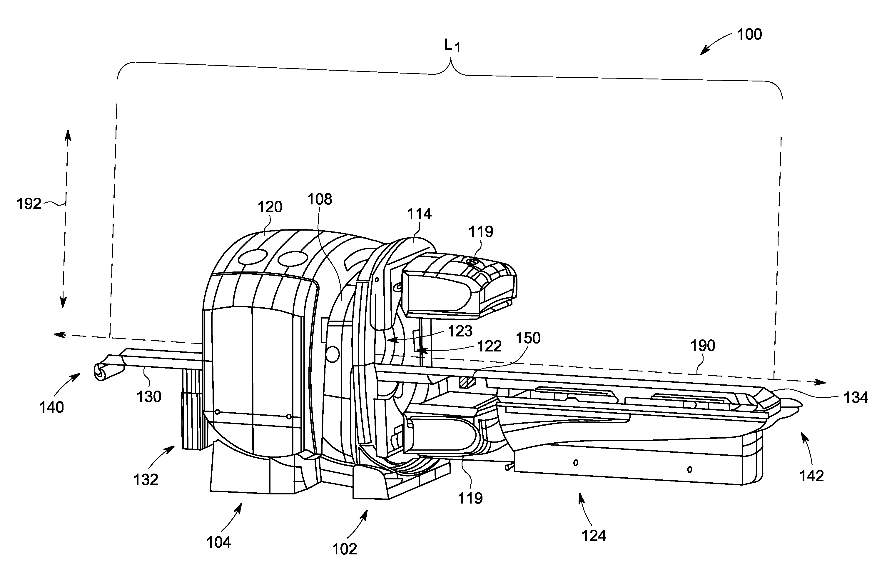 Medical imaging system and patient positioning system including a movable transport belt