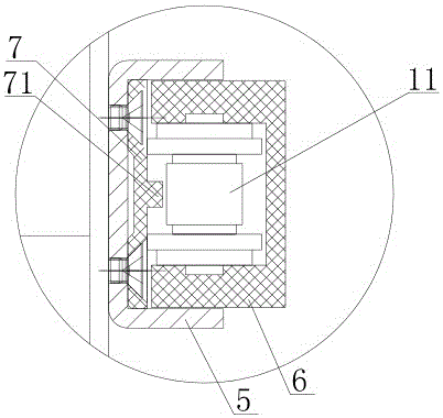 Suspended conveying device for buckets