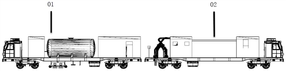 Subway tunnel ballast bed surface and drainage ditch cleaning operation vehicle and drainage ditch flushing method