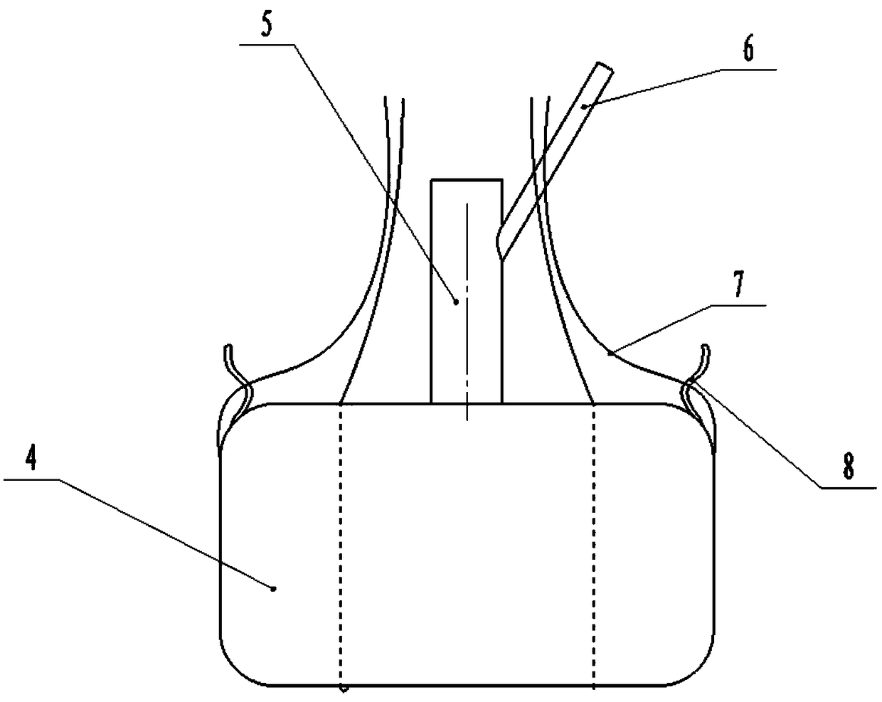 A radioactive flexible shielding device for foundation pits and its shielding bag