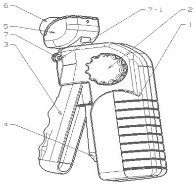 Pump type tree healing agent smearing device