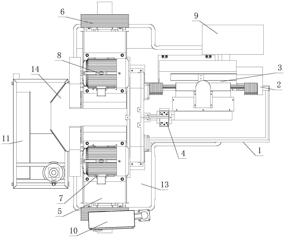 Numerical control double-sided grinding structure