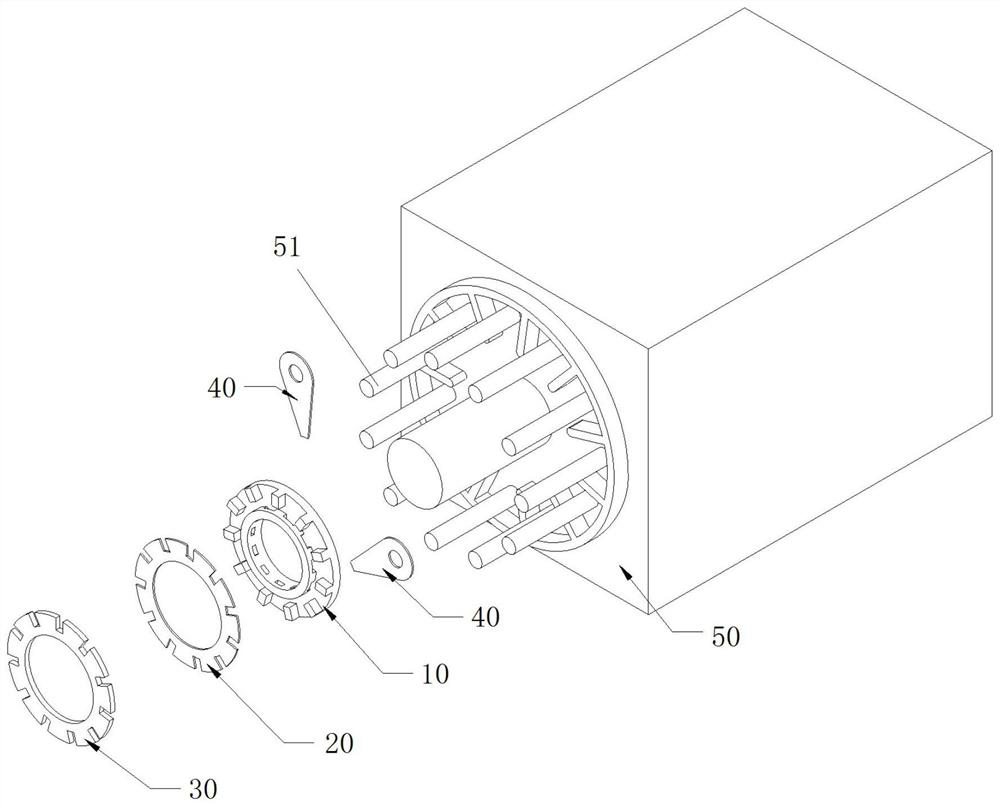 Short circuit device for plug-in relay and plug-in relay