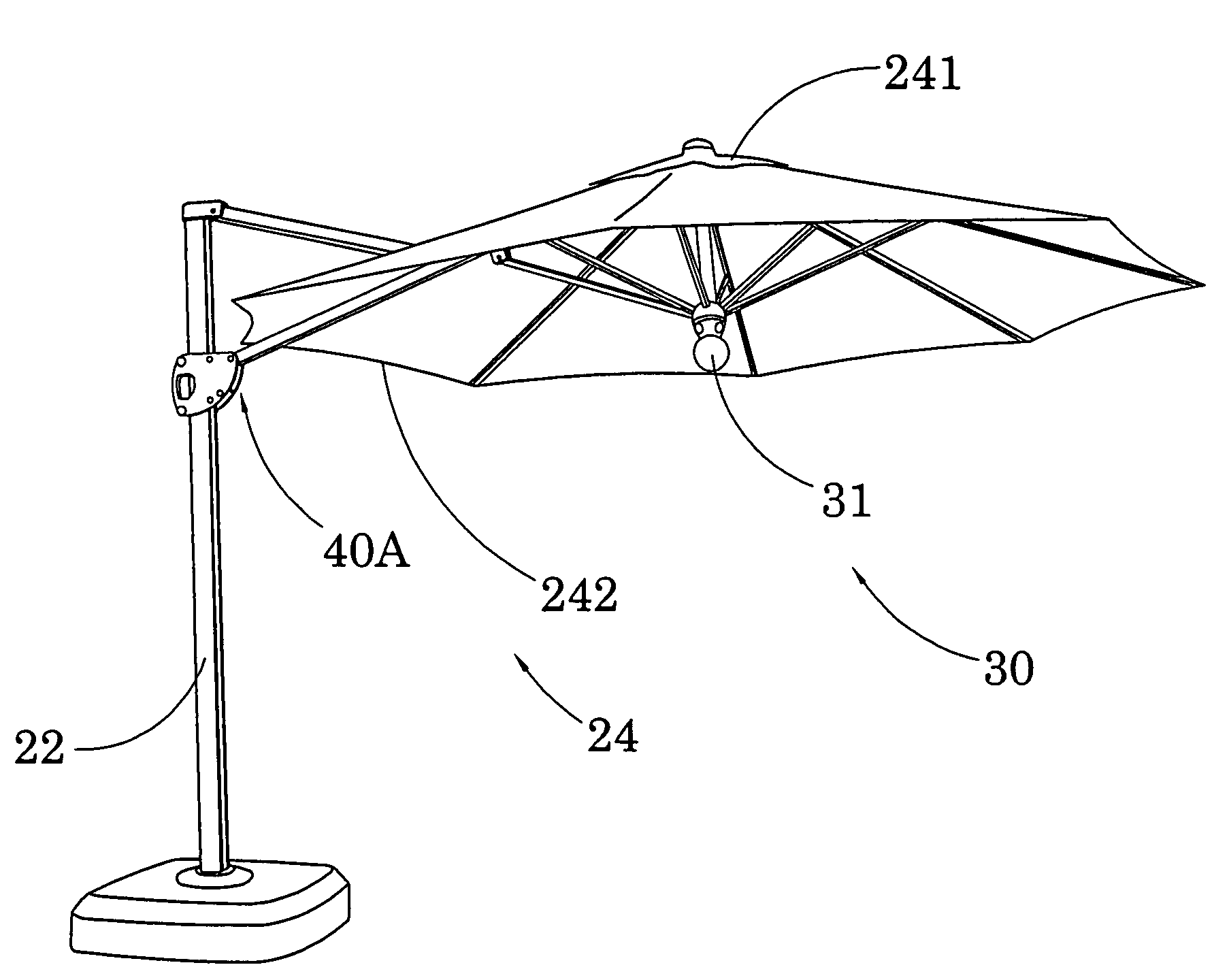 Rechargeable battery arrangement for electrical system of shading device