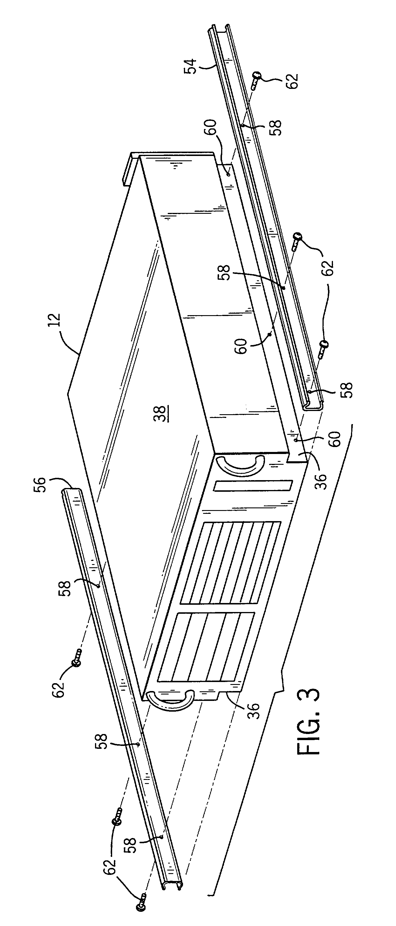 Computer component rack mounting arrangement