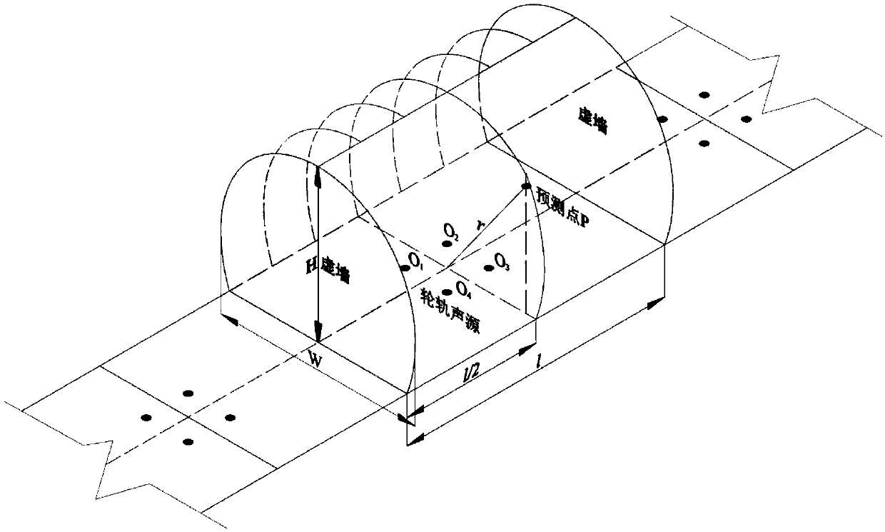 Method and apparatus for measuring and calculating train noise in tunnel and storage medium