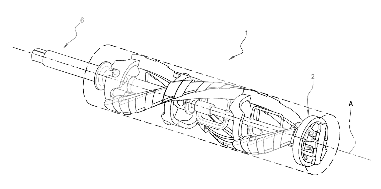 Stirrer of a machine for making and dispensing ice cream products