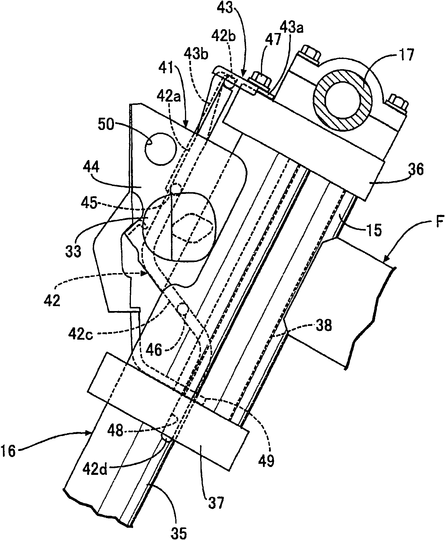 Meter structure for motorcycle