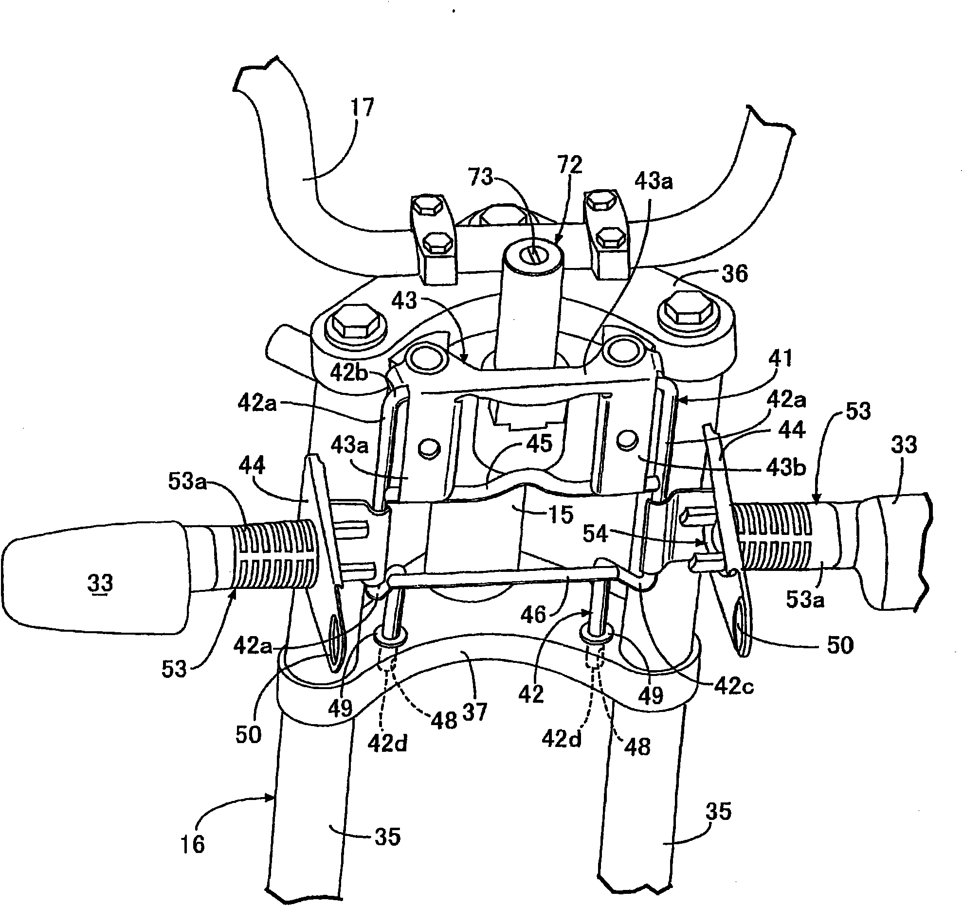 Meter structure for motorcycle