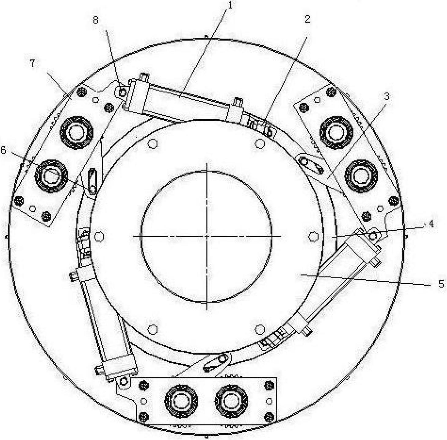 High-speed chuck for aluminum alloy wheel