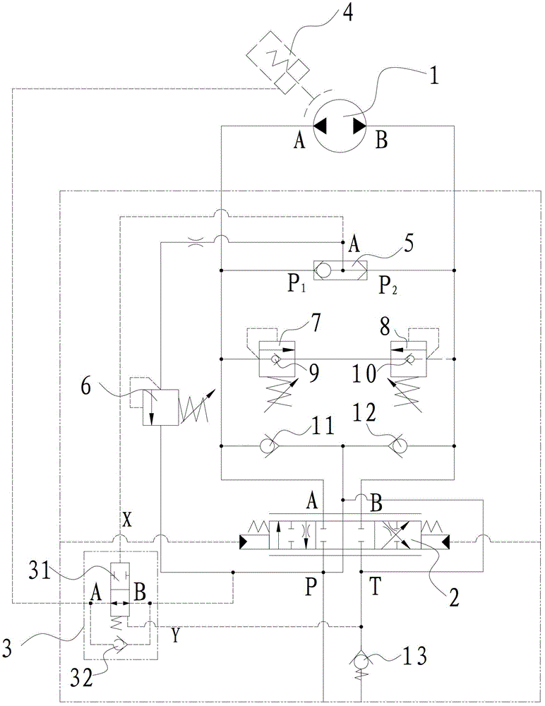 Rotary hydraulic system and construction machinery