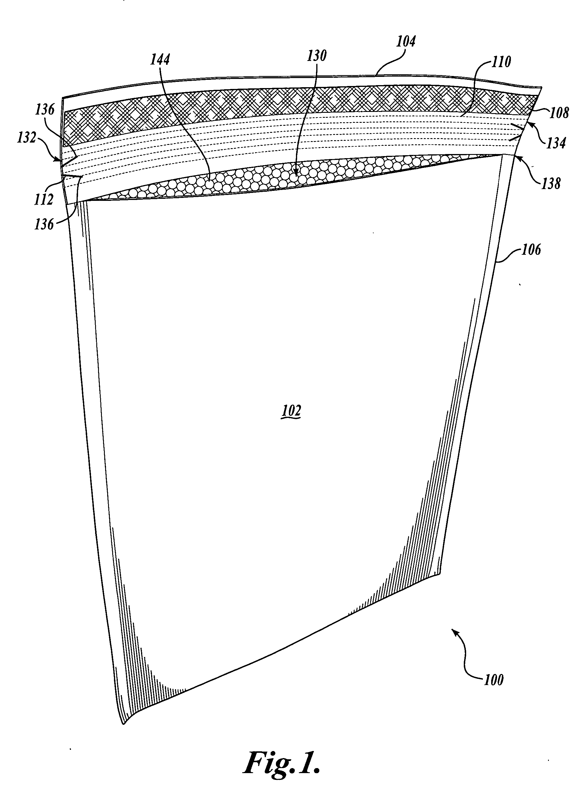 Tear away opening for multi-layer plastic pack