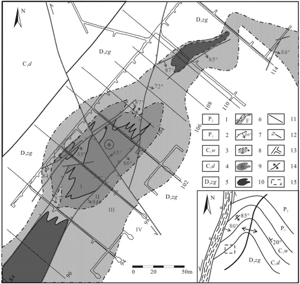 'Four-step' large-scale method for locating and detecting deep hydrothermal ore deposits or ore bodies