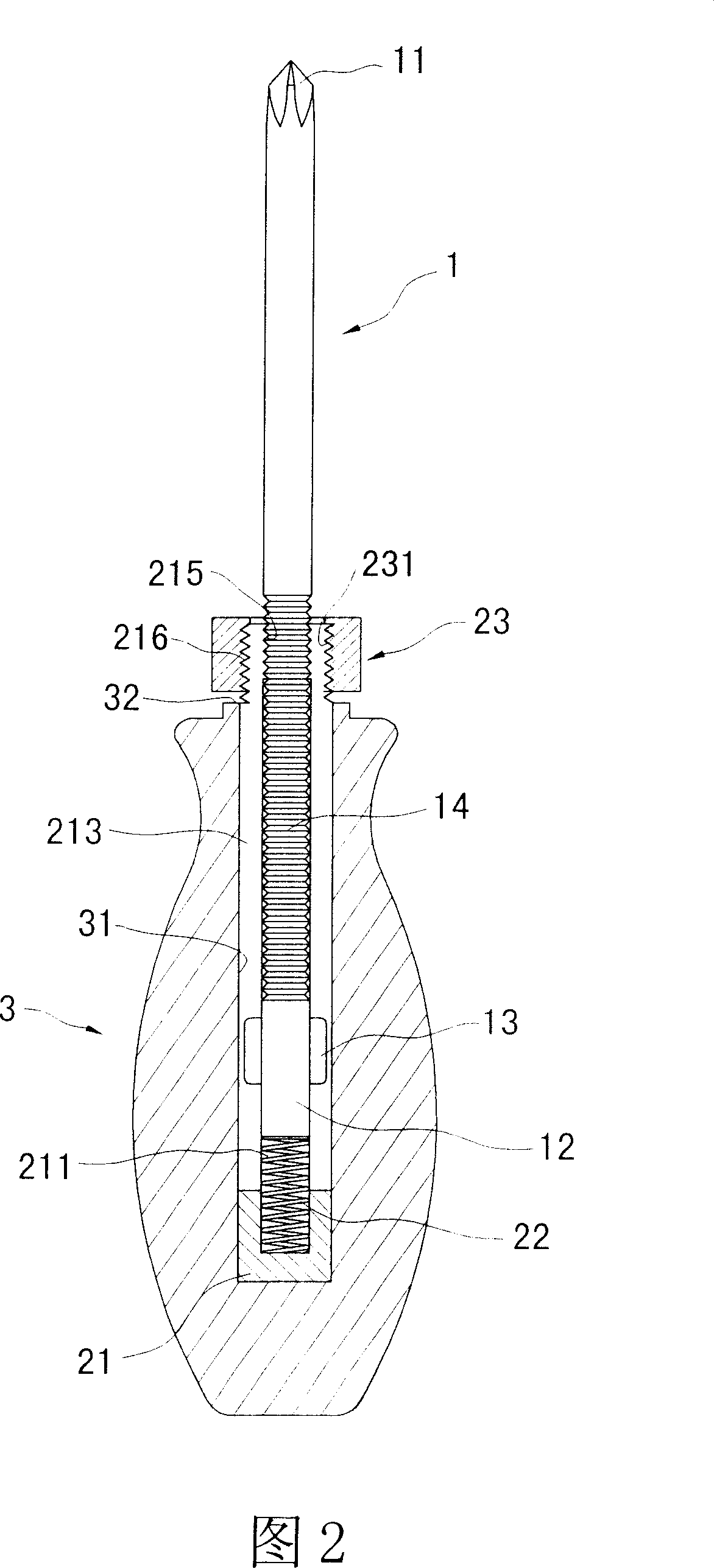 Adjustable screwdriver structure