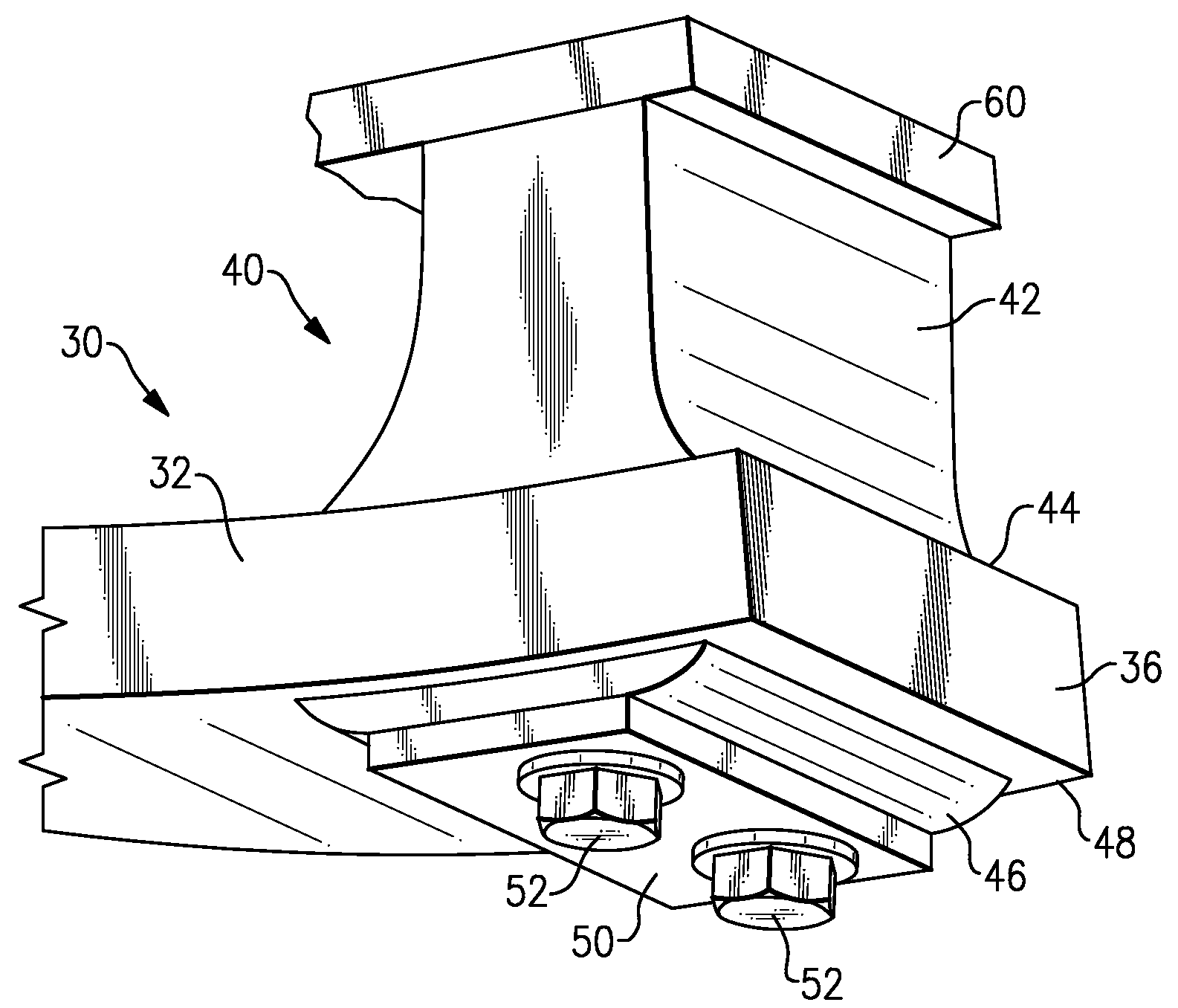 Composite spring with resilient attachment interface