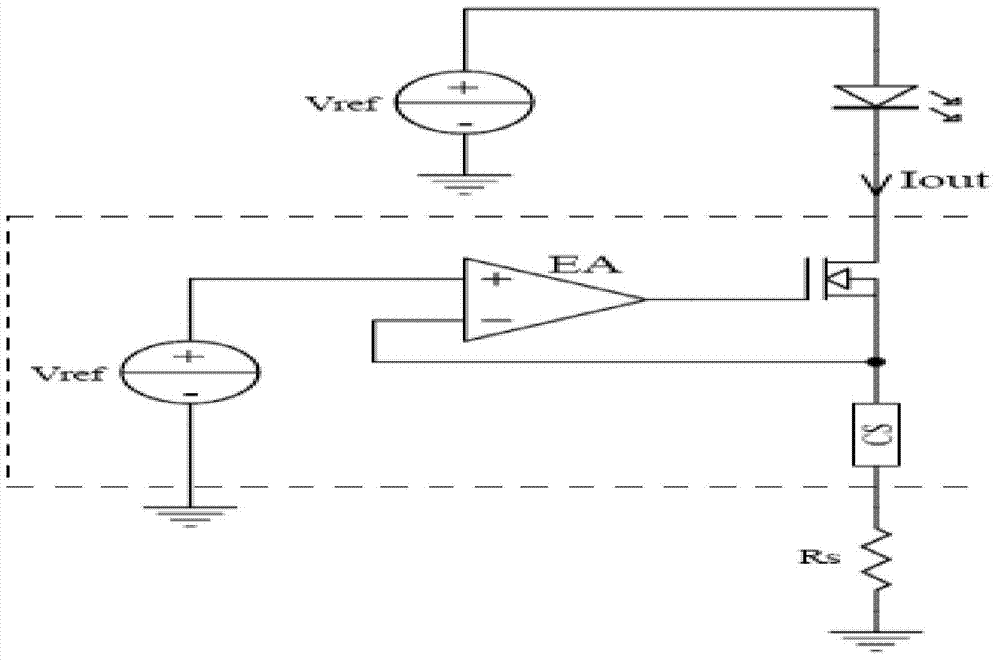 High efficiency linear topology structure LED (Light Emitting Diode) driving circuit