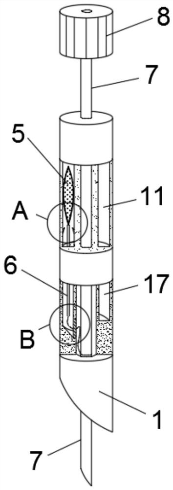 Hepatopathy department examination device with blood coagulation function