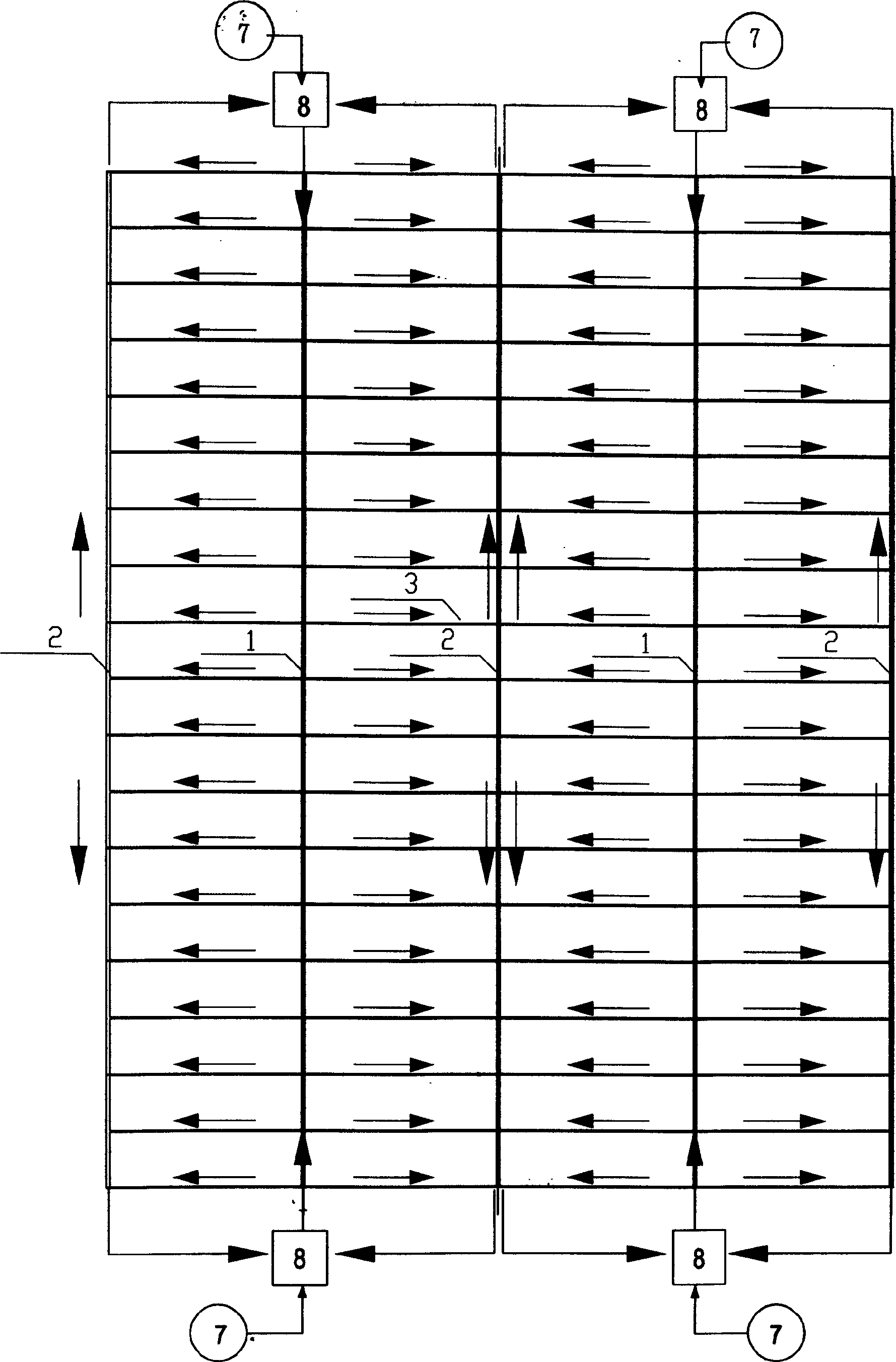 Pipeline temp-lowering system using circulating underground water for joint greenhouses