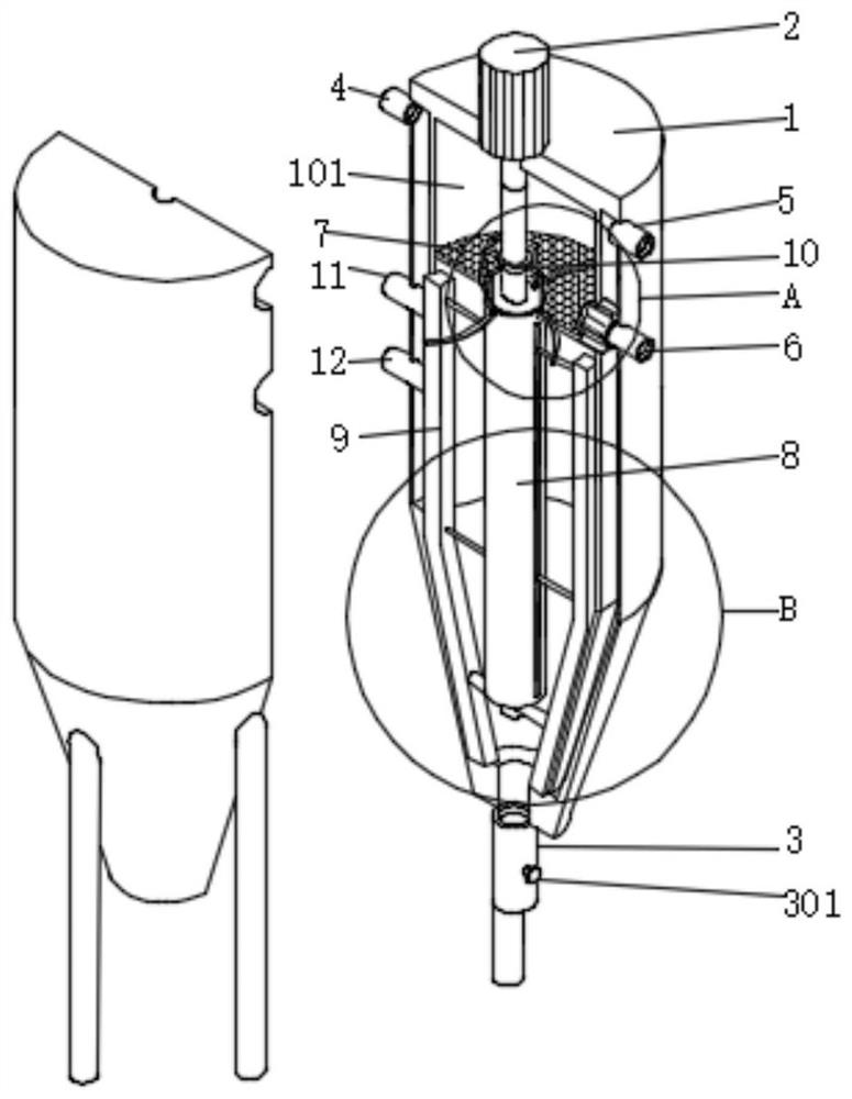 Granulation and crystallization device used in sodium metasilicate preparation process