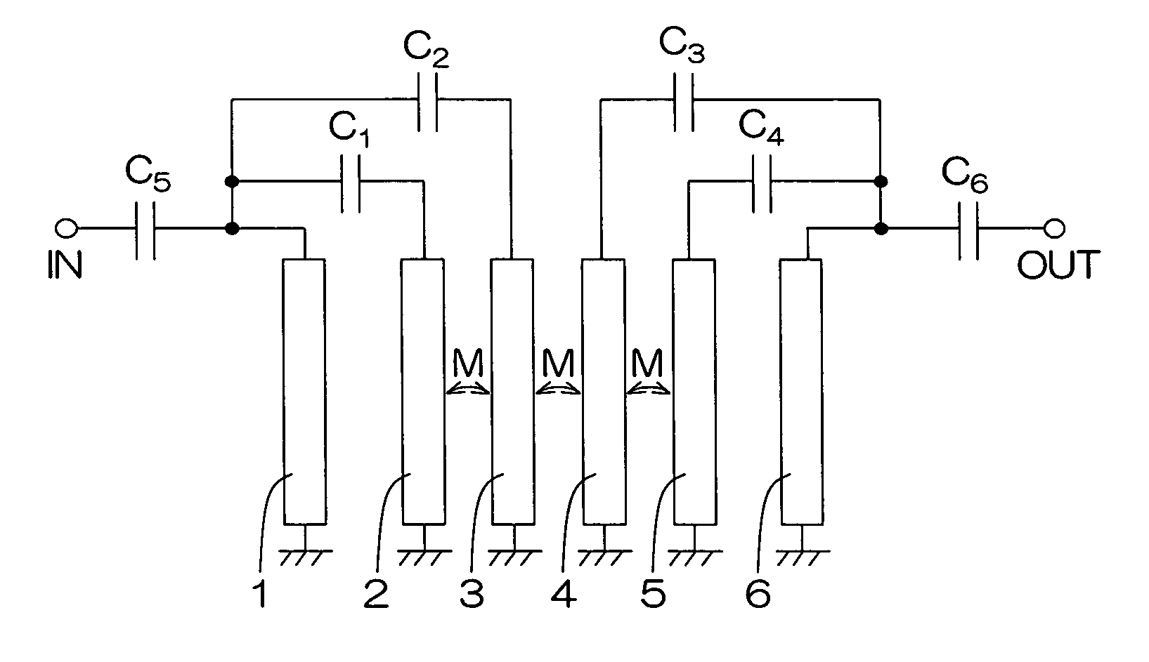 Bandpass filter and wireless communications equipment using same